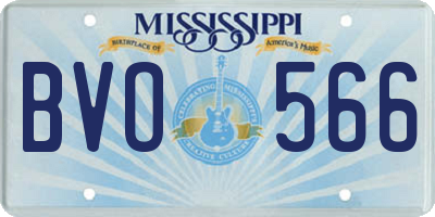 MS license plate BVO566