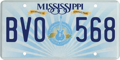 MS license plate BVO568