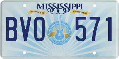 MS license plate BVO571