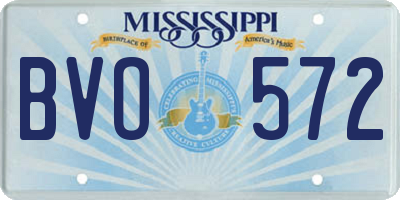 MS license plate BVO572