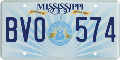 MS license plate BVO574