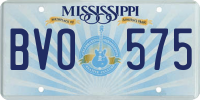 MS license plate BVO575
