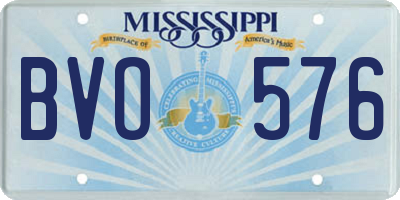 MS license plate BVO576