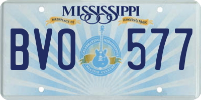 MS license plate BVO577