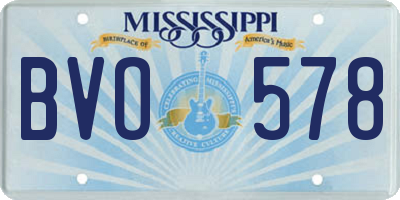MS license plate BVO578