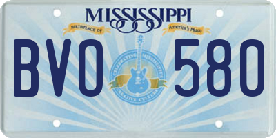 MS license plate BVO580