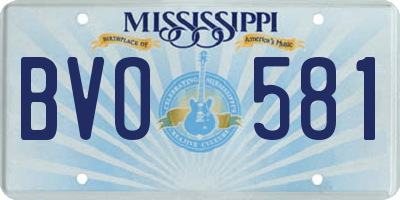 MS license plate BVO581