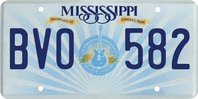 MS license plate BVO582