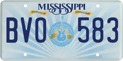 MS license plate BVO583