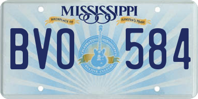 MS license plate BVO584