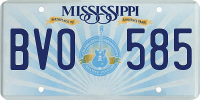 MS license plate BVO585