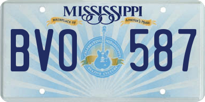 MS license plate BVO587