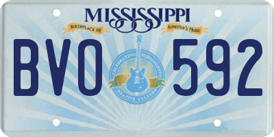 MS license plate BVO592