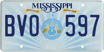 MS license plate BVO597