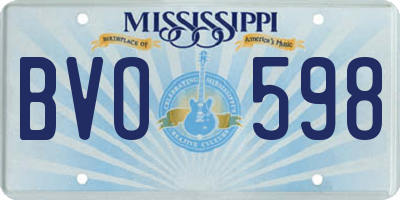 MS license plate BVO598