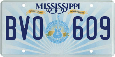 MS license plate BVO609