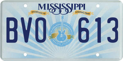 MS license plate BVO613