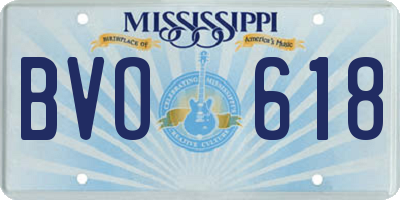 MS license plate BVO618