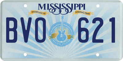 MS license plate BVO621