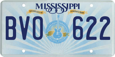 MS license plate BVO622