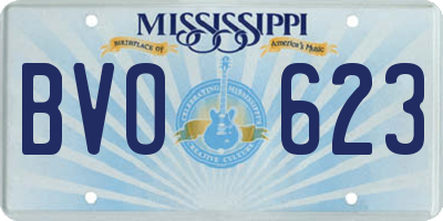 MS license plate BVO623