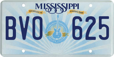 MS license plate BVO625