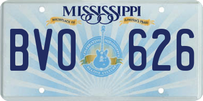 MS license plate BVO626