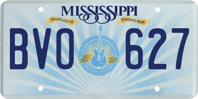 MS license plate BVO627