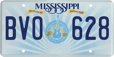 MS license plate BVO628