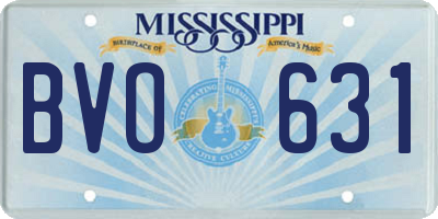 MS license plate BVO631