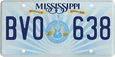 MS license plate BVO638