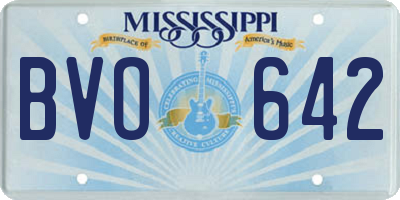 MS license plate BVO642