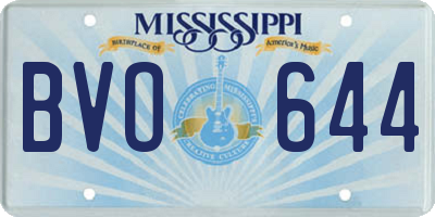 MS license plate BVO644