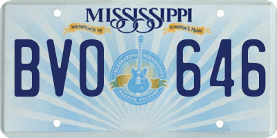 MS license plate BVO646