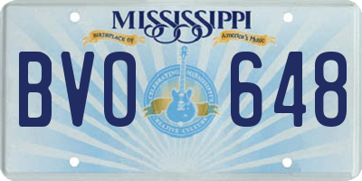 MS license plate BVO648