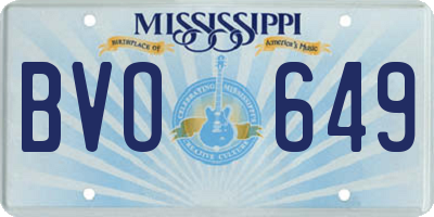MS license plate BVO649