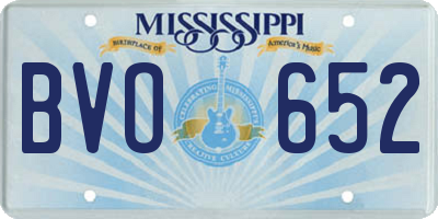 MS license plate BVO652