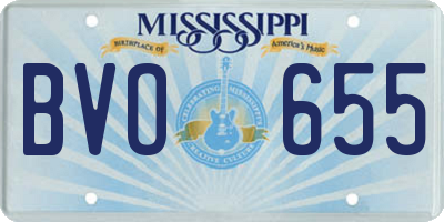 MS license plate BVO655