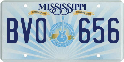 MS license plate BVO656