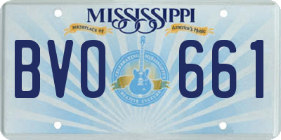 MS license plate BVO661