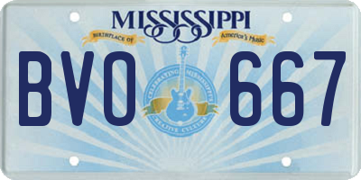 MS license plate BVO667