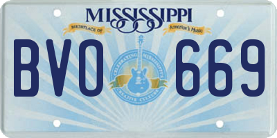 MS license plate BVO669
