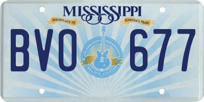 MS license plate BVO677