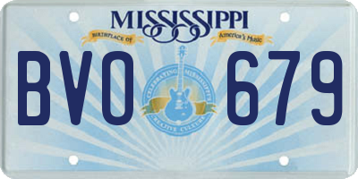 MS license plate BVO679