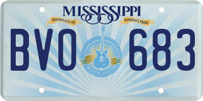 MS license plate BVO683
