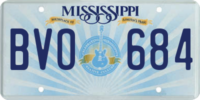 MS license plate BVO684