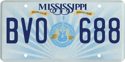 MS license plate BVO688