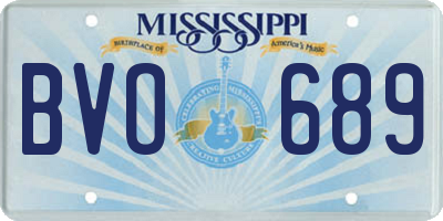 MS license plate BVO689