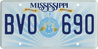 MS license plate BVO690