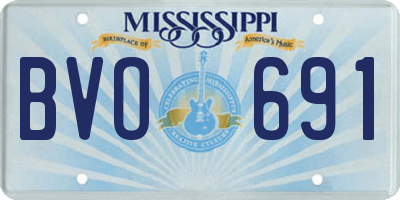 MS license plate BVO691